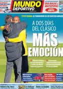 Portada Mundo Deportivo del 8 de Diciembre de 2011