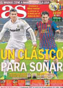 Portada diario AS del 10 de Diciembre de 2011