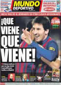 Portada Mundo Deportivo del 10 de Diciembre de 2011