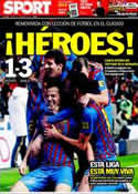 Portada diario Sport del 11 de Diciembre de 2011