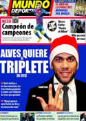 Portada Mundo Deportivo del 26 de Diciembre de 2011