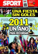 Portada diario Sport del 31 de Diciembre de 2011