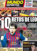 Portada Mundo Deportivo del 3 de Enero de 2012