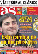 Portada diario AS del 13 de Enero de 2012