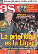 Portada diario AS del 14 de Enero de 2012