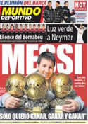 Portada Mundo Deportivo del 14 de Enero de 2012