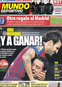 Portada Mundo Deportivo del 15 de Enero de 2012