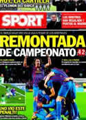 Portada diario Sport del 16 de Enero de 2012