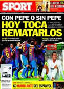 Portada diario Sport del 25 de Enero de 2012