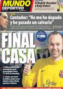 Portada Mundo Deportivo del 8 de Febrero de 2012