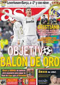 Portada diario AS del 14 de Febrero de 2012