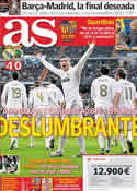 Portada diario AS del 19 de Febrero de 2012