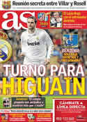 Portada diario AS del 23 de Febrero de 2012