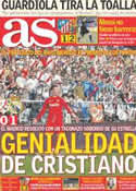 Portada diario AS del 27 de Febrero de 2012