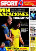 Portada diario Sport del 2 de Marzo de 2012