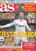 Portada diario AS del 5 de Marzo de 2012