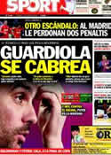 Portada diario Sport del 11 de Marzo de 2012