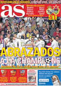 Portada diario AS del 15 de Marzo de 2012