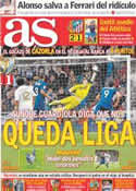 Portada diario AS del 19 de Marzo de 2012