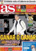 Portada diario AS del 21 de Marzo de 2012