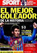 Portada diario Sport del 21 de Marzo de 2012