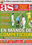 Portada diario AS del 23 de Marzo de 2012