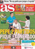 Portada diario AS del 24 de Marzo de 2012