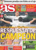 Portada diario AS del 25 de Marzo de 2012