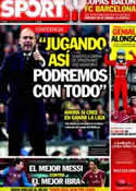 Portada diario Sport del 26 de Marzo de 2012