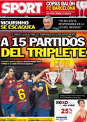 Portada diario Sport del 27 de Marzo de 2012