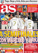 Portada diario AS del 28 de Marzo de 2012