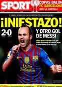 Portada diario Sport del 1 de Abril de 2012