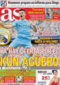 Portada diario AS del 3 de Abril de 2012