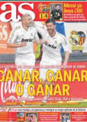 Portada diario AS del 8 de Abril de 2012