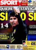 Portada diario Sport del 8 de Abril de 2012