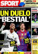 Portada diario Sport del 13 de Abril de 2012