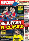 Portada diario Sport del 14 de Abril de 2012