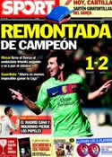 Portada diario Sport del 15 de Abril de 2012