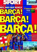 Portada diario Sport del 21 de Abril de 2012