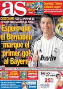 Portada diario AS del 24 de Abril de 2012