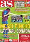 Portada diario AS del 25 de Abril de 2012