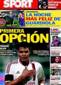 Portada diario Sport del 7 de Mayo de 2012