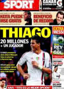 Portada diario Sport del 19 de Mayo de 2012