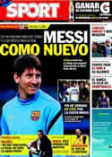 Portada diario Sport del 21 de Mayo de 2012