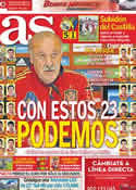 Portada diario AS del 28 de Mayo de 2012