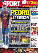 Portada diario Sport del 28 de Mayo de 2012