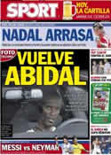 Portada diario Sport del 9 de Junio de 2012