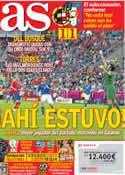 Portada diario AS del 11 de Junio de 2012