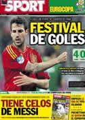 Portada diario Sport del 15 de Junio de 2012