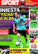 Portada diario Sport del 21 de Junio de 2012